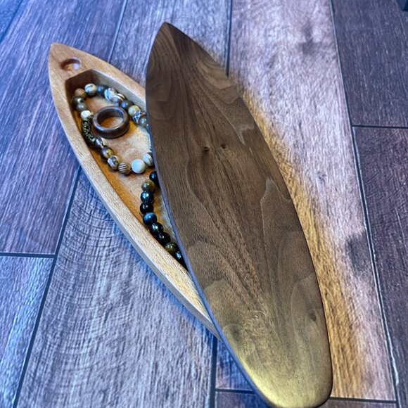 Surfboard Wood Box Handcrafted One-of-a-kind - Picture 8 of 9